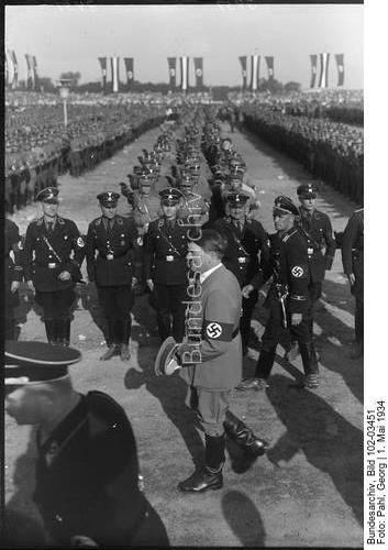 Adolf Hitler in Tempelhof field for May Day